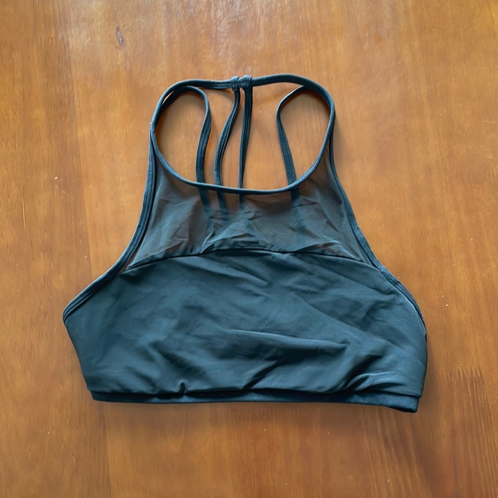 Mesh high neck bra